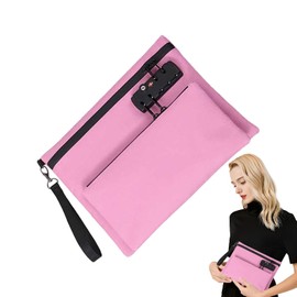 Lockable Money Bag - Travel Pouch with Zipper,Waterproof Double Layer Cash Bag for Hotel Car School Travel Home Hospital Boat Bank Camping Dorm