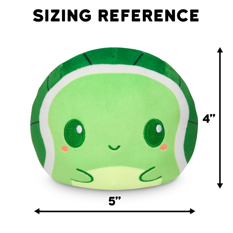 TeeTurtle 4" Reversible Turtle Plushie - Cute Kawaii Green -