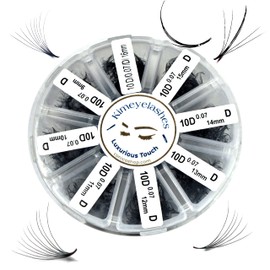 6D - 0.07 C and D Curl 1000 Premade volume fans loose Fans, Handmade eyelash extensions supplies Russian volume lash promade fan (6D - 0.07 - Curl C, 11mm)