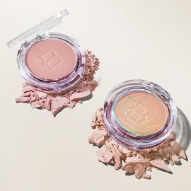 BOM COSMETICS Mood Flex Powder Blush 02 Beige Rose 0.15 oz A Natural Makeup Essential, Perfect Blush for Cheeks, Provides a Pore Filling Effect, Coating Powder for Long Lasting Wear, Korean Makeup