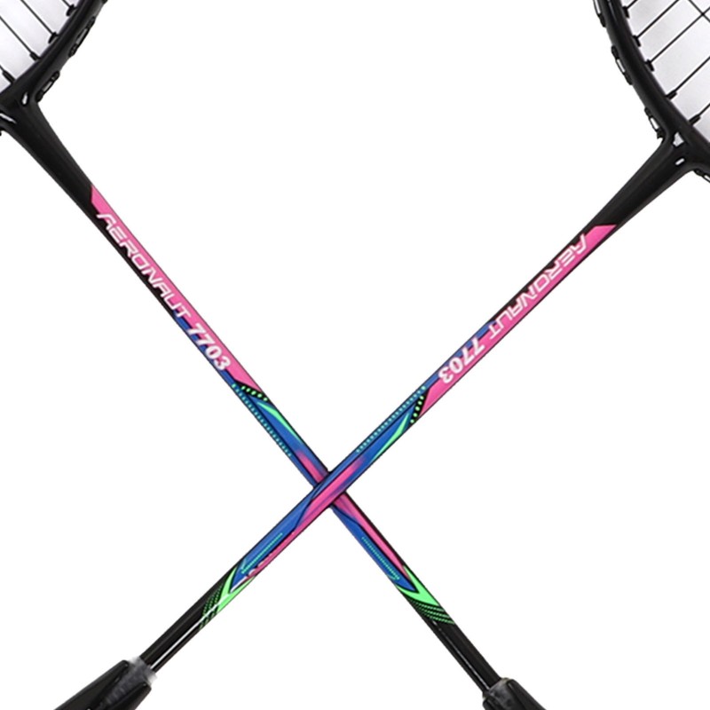 1 Pair Green Badminton Racket Set Fashionable Lightweight Comfortable Grip