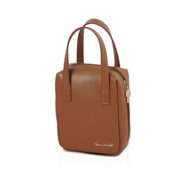 Balakaka Small Cosmetic Bag Makeup Bag Small for Handbag, Mini Make Up Bag for Women Ladies with Handle, Portable Makeup Bag with Compartments and Zip, Mosca Brown, Cosmetic case