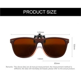 YAMEIZE Polarized Clip-on Sunglasses - For Women Men Flip Up UV400 Protection Sunglasses Outdoor Driving