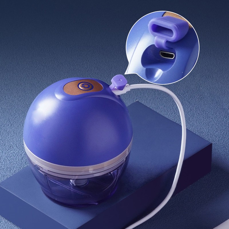 Electric Chopper Household Small Portable Cordless Design Waterproof Button USB