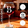 fcaylo Monogrammed Wine Glasses with Makeup Bag Birthday Gift Set