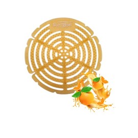 ScentBon Eva Urinal Screens Round 7 Inch Length x 7 Inch Width Pack of 10 (Orange Blossom)