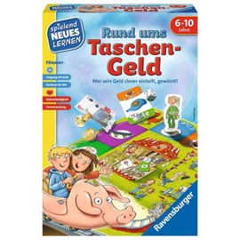 Ravensburger 24996 - Rund ums Taschengeld - Spielen und Lernen für Kinder, Lernspiel für Kinder ab 6-10 Jahren, Spielend Neues Lernen für 2-4 Spieler, Yellow