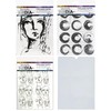 Dina Wakley Collage Tissue Paper Bundle - Faces, Elements &