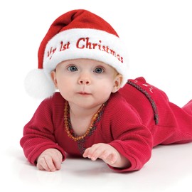 Christmas Hat Baby Santa Hat Baby "My 1st Christmas" Plush Santa Hat Red Santa Hat Comfortable Thick Classic Santa Hat Made of Velvet for Memorial Festive Parties in the New Year