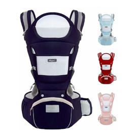 Mochila Cangurera Portabebés Ergonimica 03-36 Meses 20kg Color Azul