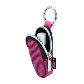 Portable Lip Balm Organizer Case with Keychain, Travel Chapstick Holder Storage Bag, Waterproof Small Cosmetic Organizer, Anti-Lost Lipstick Lip Gloss Sleeve Pouch Keeper Case, Rose Red, Small,