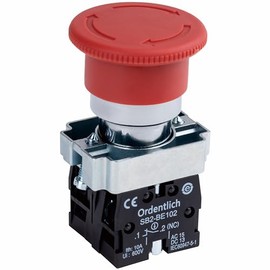Ordentlich 22mm Metal Emergency Stop Push Button Switch Red Mushroom Equipment Stop Shut Off Switch AC 660V 10A (2NC)