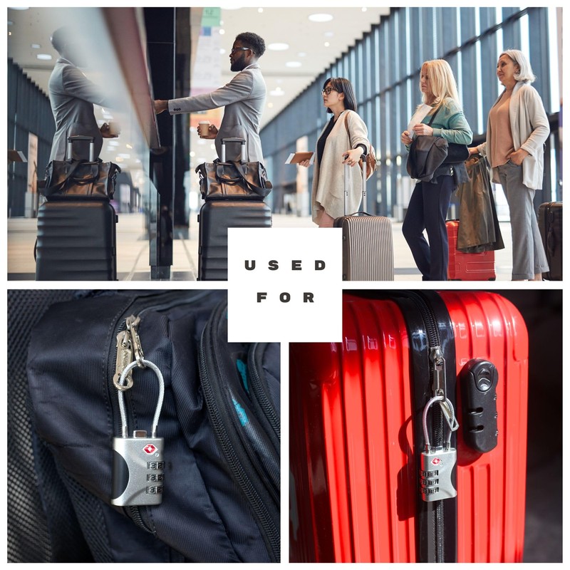 UP Security TSA Approved Luggage Locks - Small Combo Travel