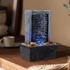 Tabletop Fountain Indoor Waterfall Rock Fountain LED-Lights Water Feature Waterfall