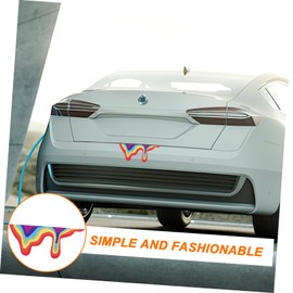 iplusmile 1sheet Rainbow Car Decal Sticker Fun Automotive Exterior Decoration Effortless Installation Scratch Concealer Vibrant Design for Cars Trucks