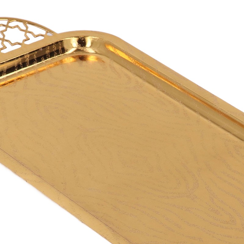 Serving Tray Gold Retro Light Luxury Oblong Water Cup Tea