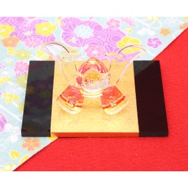 Craftsman House Tango no Sekku Isamu Glass, Helmet Decoration (Red)