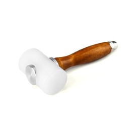 QWORK® Leather Carving Hammer Nylon Hammer T-shape Wooden Hammer with Wooden Handle for Leather Crafting Leather Craft Tool