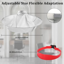 Hair Cutting Capes for Adults, Professional Salon Barber Cape Set, Foldable Waterproof Self Haircut Kit for Men Women, Haircut Cape Apron Self Cut System Accessories, Red