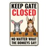 Venicor Donkey Sign Decor - 14 x 9 Inches -