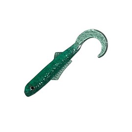 4", Blam Curly Tail Swimbaits, 30 Pcs Green Soft Plastic Lures, for Freshwater & Saltwater Fishing, Includes Lifelike Action, Ideal for Bass, Walleye & Pike