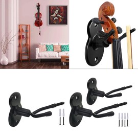 QWQJ Violin & Viola Hanger - Wall Mount for Home Studio & Music Schools