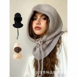 New Arrival Knitted Baby Balaclava Neck Warmer Hat Pullover (Wool) - Free Size lf3484 Blue 3ea