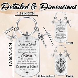 Christian Keychain with Bible Verses – Inspirational Spiritual Gift for Women, Sisters, Friends, Ideal for Birthdays, Thanksgiving, Christmas, and Special Occasions