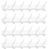 4 Pack White Wall Mounted Coat Rack with 6 Hooks