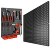 Peg Board, 4PCS Metal Pegboard, Heavy Duty Pegboard Wall Organizer