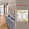Wmhusu Outlet Covers Gold/White Marble Abstract Modern Luxury 2 Gang