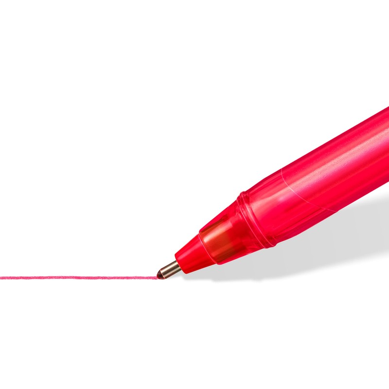STAEDTLER 4320 M-2 Stick Rainbow Ballpoint Pen - Red (Box