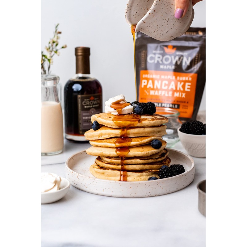 Crown Maple Organic Maple Sugar Pancake and Waffle Mix, 16oz,