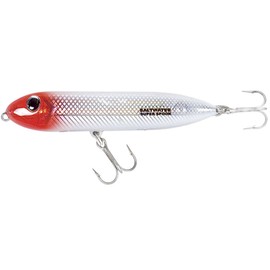 Heddon Super Spook Topwater Fishing Lure for Saltwater and Freshwater, Red Head, Super Spook Jr (1/2 oz)