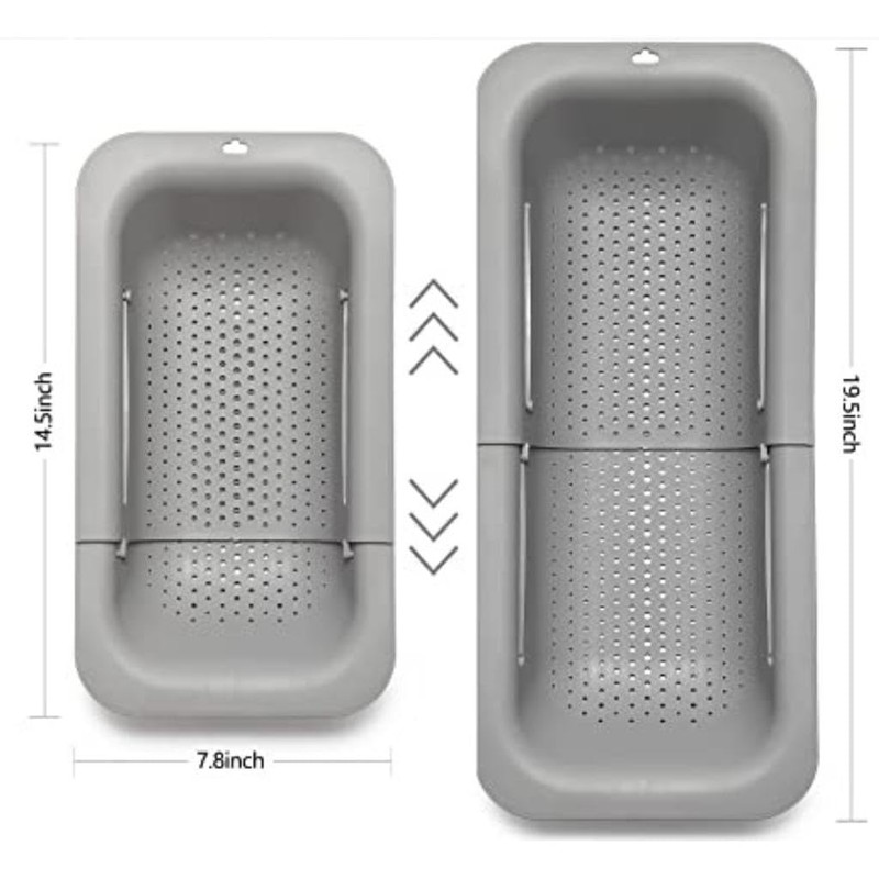 AHASON'S Over The Sink Colander Strainer Basket, Wash Vegetables and