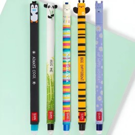 Legami 이탈리아 legami 레가미 지울수있는 동물 젤펜 볼펜 5개 세트 필기구 선물 Italy Legami Erasable Animal Gel Pen Ballpoint Pen 5-Piece Set Writing Instrument Gift