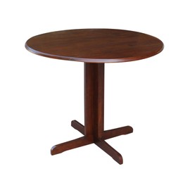 IC International Concepts International Concepts Dual Drop Leaf Dining, 36-Inch, Espresso Table