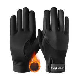 FitsT4 Sports Horse Riding Gloves Women Winter Equestrian Riding Gloves Touchscreen Horseback Gloves for Riding Sports Black M