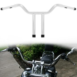 14"Chrome T-Bar Handlebars for Harley Dyna Softail Road King Sportster 1-1/4" Diameter Motorcycle Handle bars