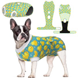 CuteBone Skulls SSF03M-DE Dog Surgery Recovery Suit Cat Surgical One-Piece Female Body Suits Male Prevent Pets from Licking Wounds