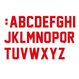 Fanbay 78 Pieces 2 Inch Iron On Letters A to Z Heat Transfer Letters Paper for Sport Jersyes T Shirts Team Name(Red)