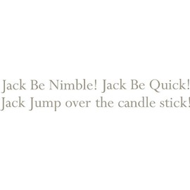 Wallpops Repositionable Baby Nursery Rhyme, Jack Be Nimble