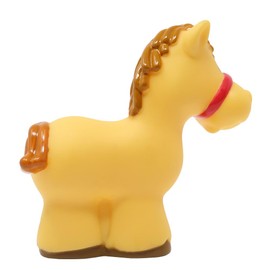 Fisher-Price Replacement Part for Collectible Little People Stable Barn Animal Sounds Farm Playset K7925 - Replacement Tan Horse Figure with Brown Mane and Tail