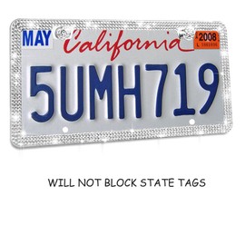 Bling Bling License Plate Frame,Rhinestone License Plate Frame,Sparkly License Plate Frame for Women,Diamond License Plate Frame,Bling Car Accessories