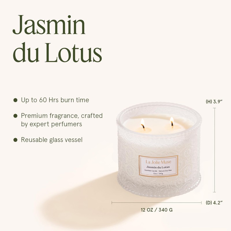 LA JOLIE MUSE Jasmin du Lotus Candle - Ivy, Jasmine,