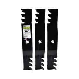 MaxPower 561738XB 3 Blade Commercial Mulching Set for 54" Cut Craftsman, Husqvarna, Poulan 187254, 187255, 187256, 532187255, 532187256