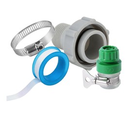 Pool Drain Hose Adapter Fits For Coleman, Above Ground & Bestway Pools, ID 1.5-Inch OD 1.0-Inch with 3/4-Inch Garden Hose Thread, Drain Plug Connector Connect To The Garden Pipe with Faucet Connector