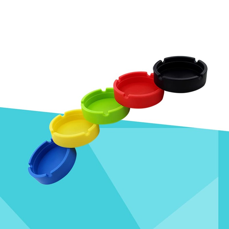 Healifty 1pc Outdoor Silicone Ashtray: Unbreakable Heat Resistant Rubber for