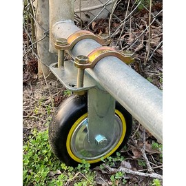 Gate Wheels for Metal Tube Gate - 2 Pack 6" Farm Gate Wheel for Metal Swing Gate Fence Support