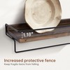 Bathroom Floating Shelves With Towel Bar - Solid Walnut Wooden